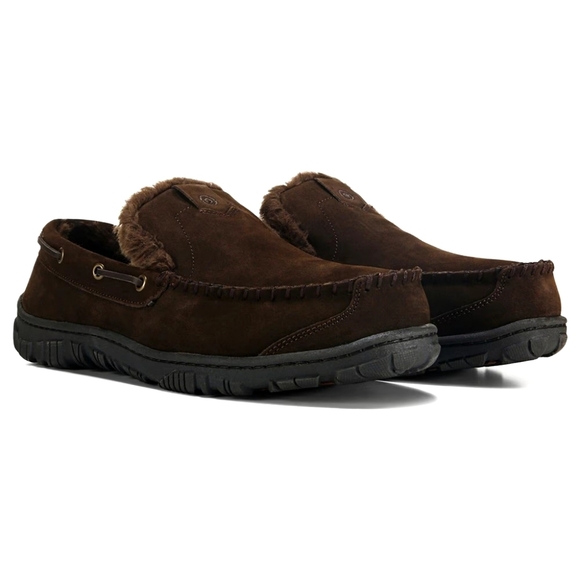 Clarks Venetian Brown Leather Moccasins Slippers Slip Ons Size 9 - Picture 1 of 7